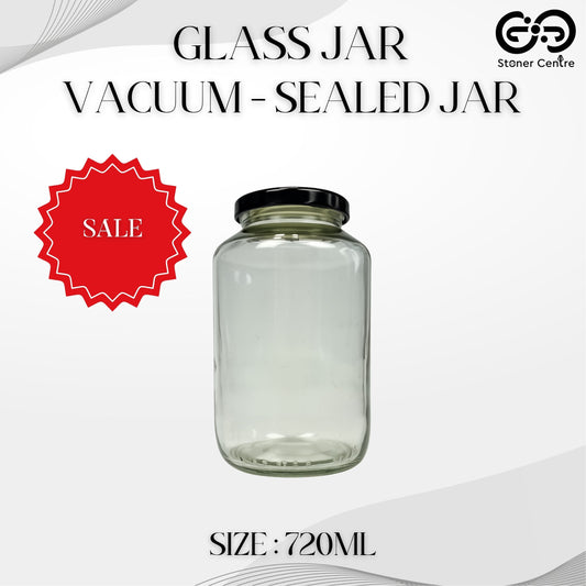 GLASS JAR | GLASS JAR VACUUM - SEALED JAR - SIZE : 720ML (SALE)