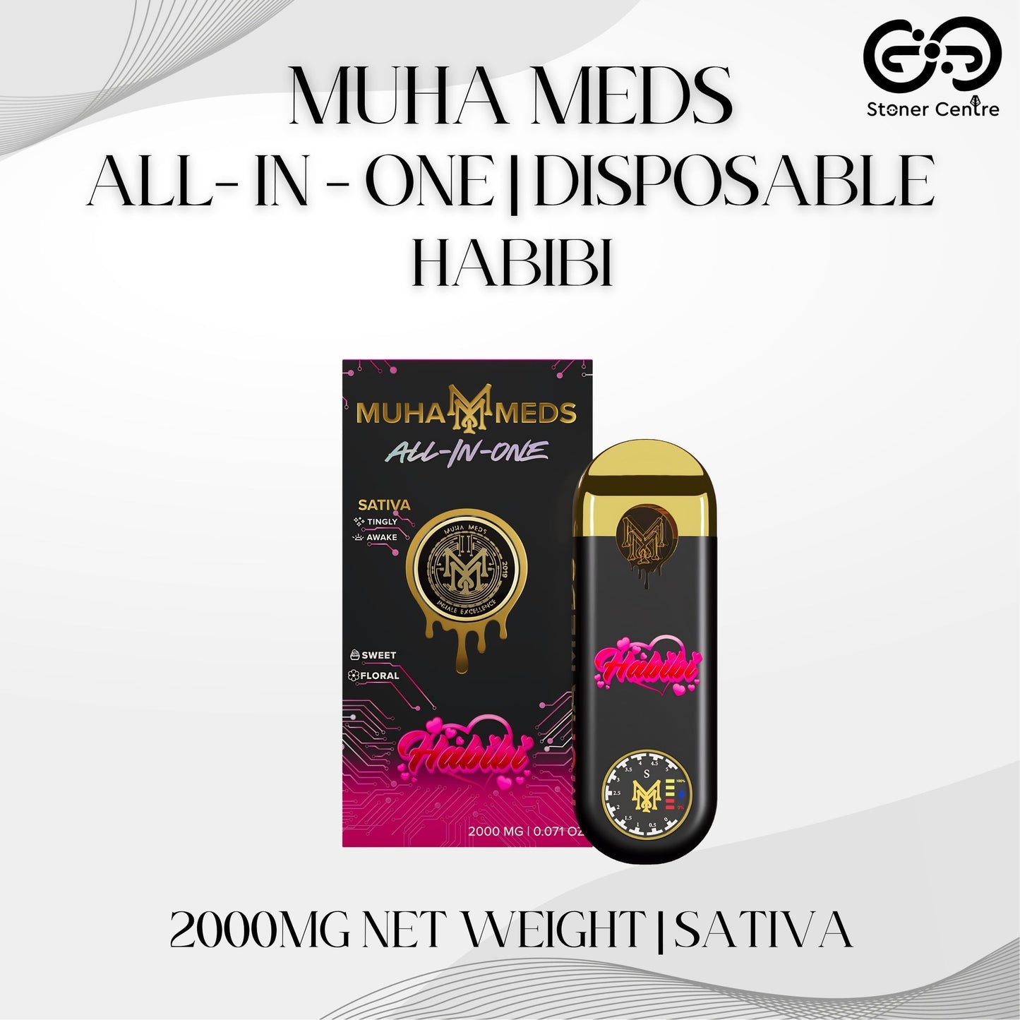 MUHA MEDS ALL - IN - ONE DISPOSABLE 2.0MG | HABIBI : SATIVA