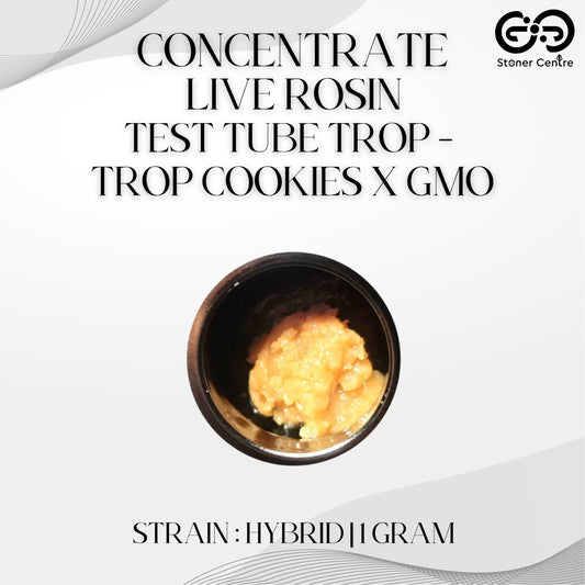 CONCENTRATE LIVE ROSIN | TEST TUBE TROP - TROP COOKIES X GMO