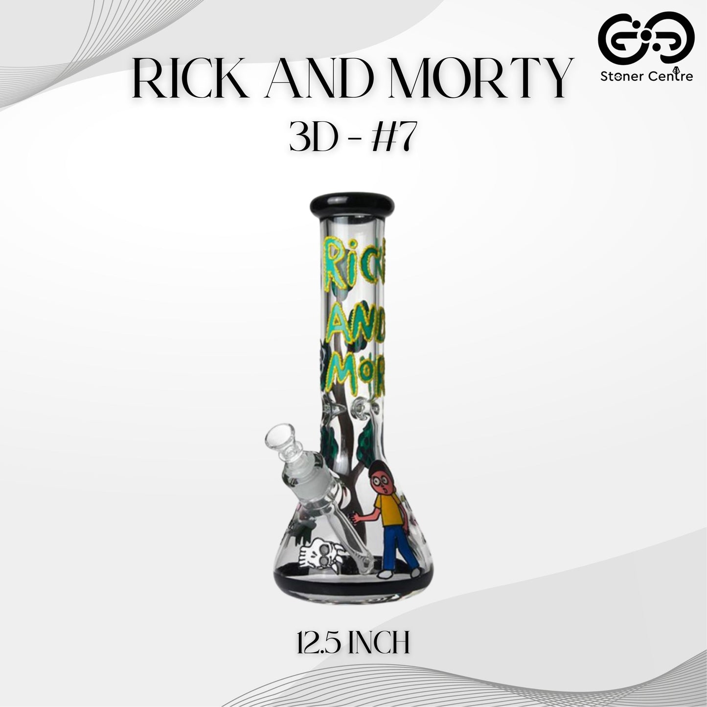 Glass Bong | 3D RICK AND MORTY 12.5 INCH #7