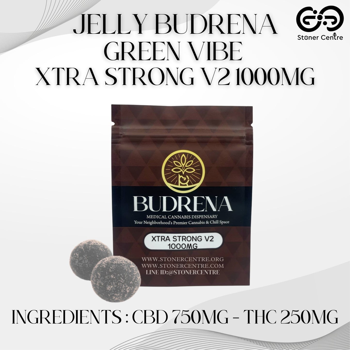 JELLY BUDRENA GREEN VIBE | XTRA STRONG V.2 1000MG