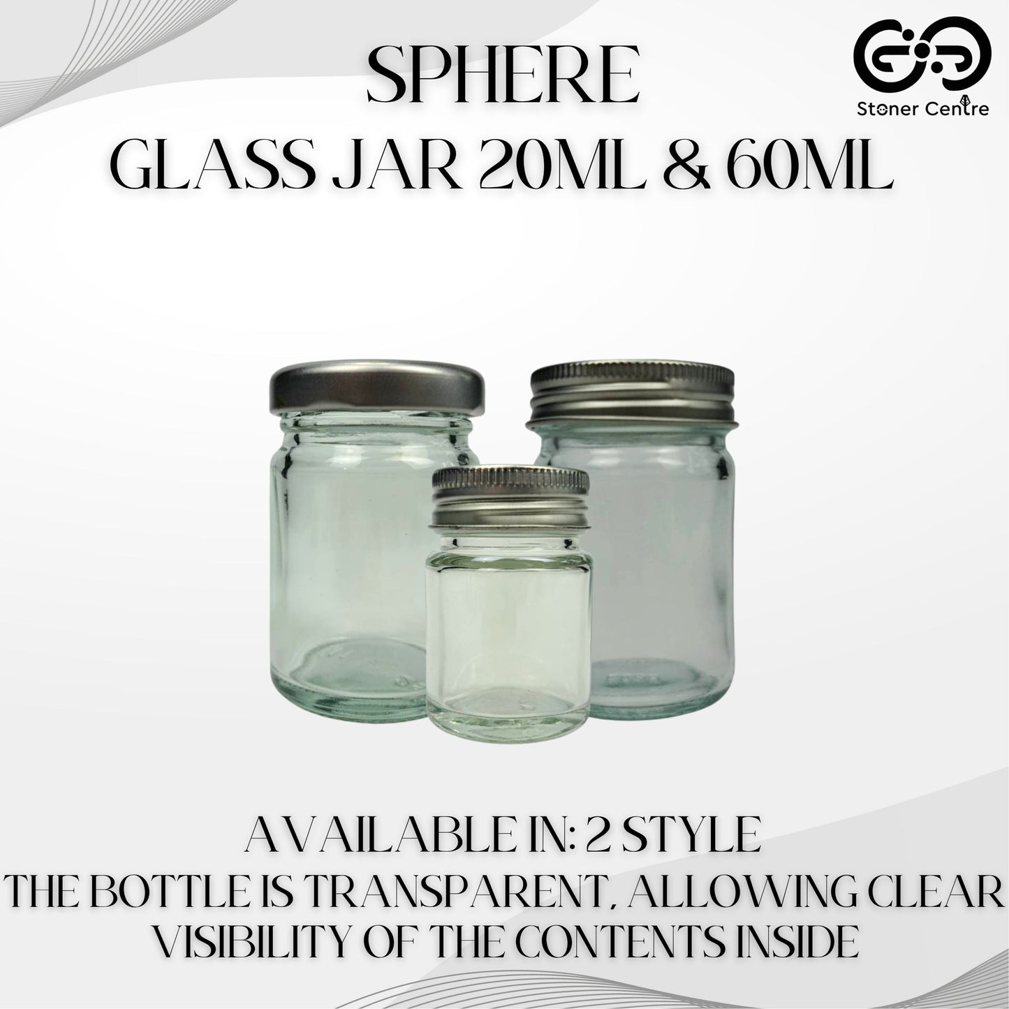 GLASS JAR | SPHERE GLASS JAR - 20ML / 60ML