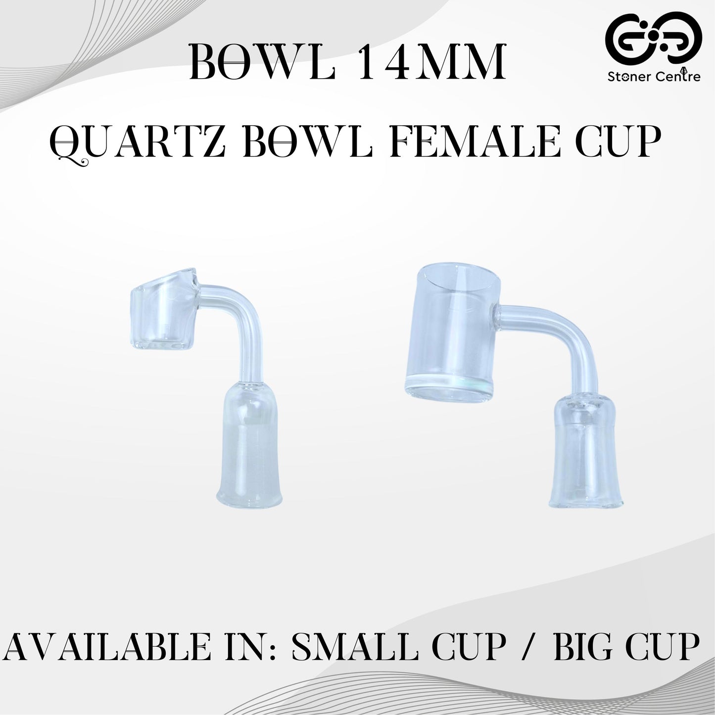 GLASS BOWL | QUARTZ BANGER BOWL FEMALE CUP 14MM 90 DEGREE