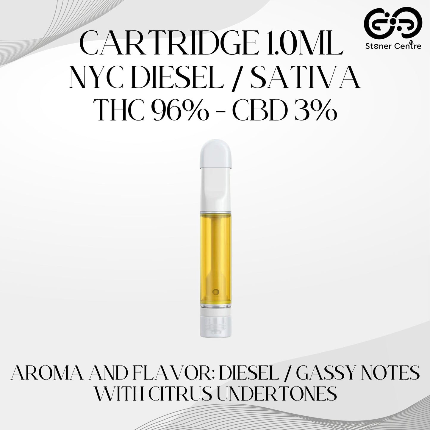 Cartridge 1.0ML | NYC DIESEL : SATIVA (เฉพาะหัวคาร์ทไม่รวมแบต)