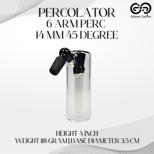 PERCOLATOR | 6 ARM PERCOLATOR 14 MM 45 DEGREE