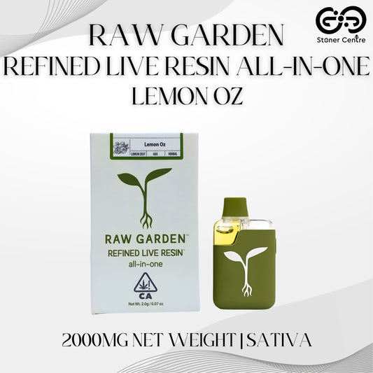 RAW GARDEN - REFINED LIVE RESIN ALL-IN-ONE 2.0ML | LEMON OZ : SATIVA