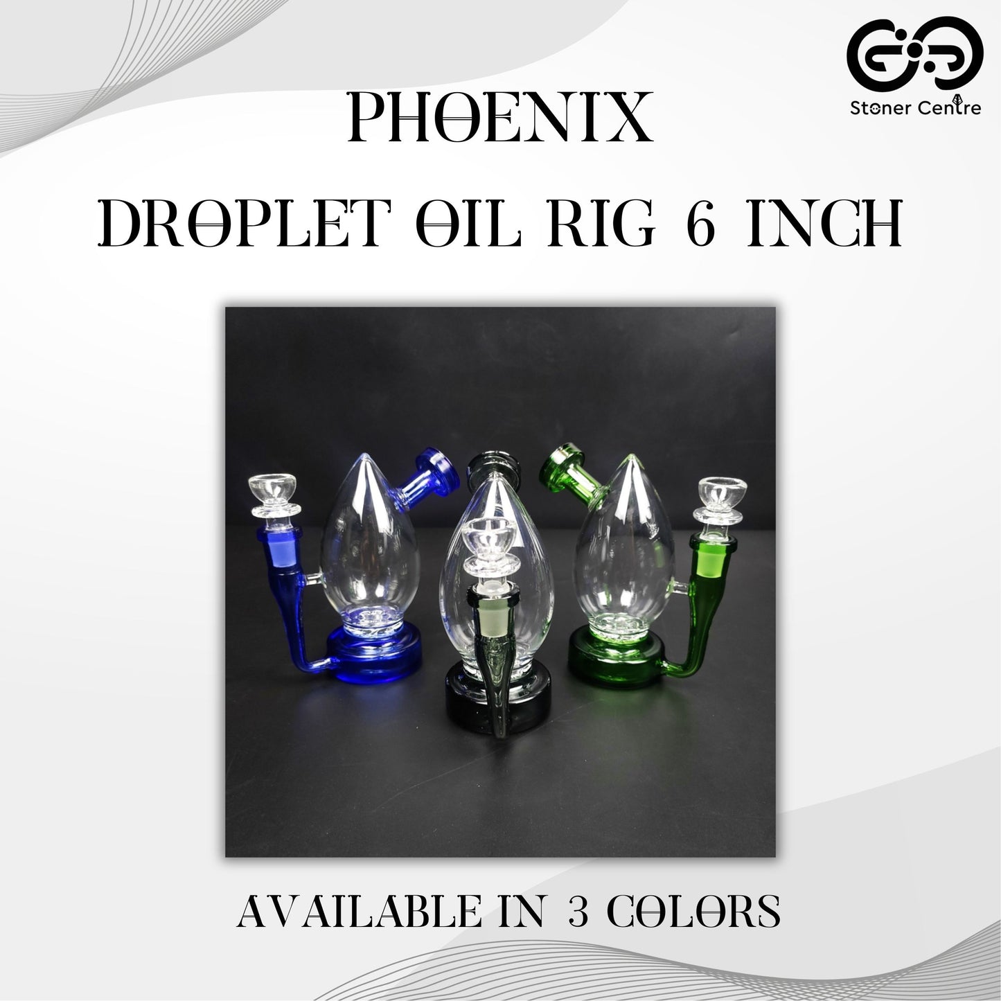 Glass Bong | PHOENIX DROPLET OIL RIG 6 INCH WITH TURBINE PERCOLATOR