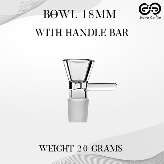 GLASS BOWL | WITH HANDLE BAR 18MM