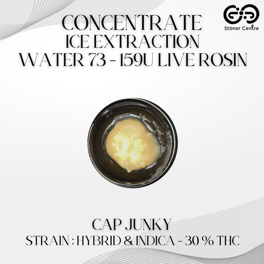 CONCENTRATE - ICE EXTRACTION WATER 73 - 159U LIVE ROSIN | CAP JUNKY