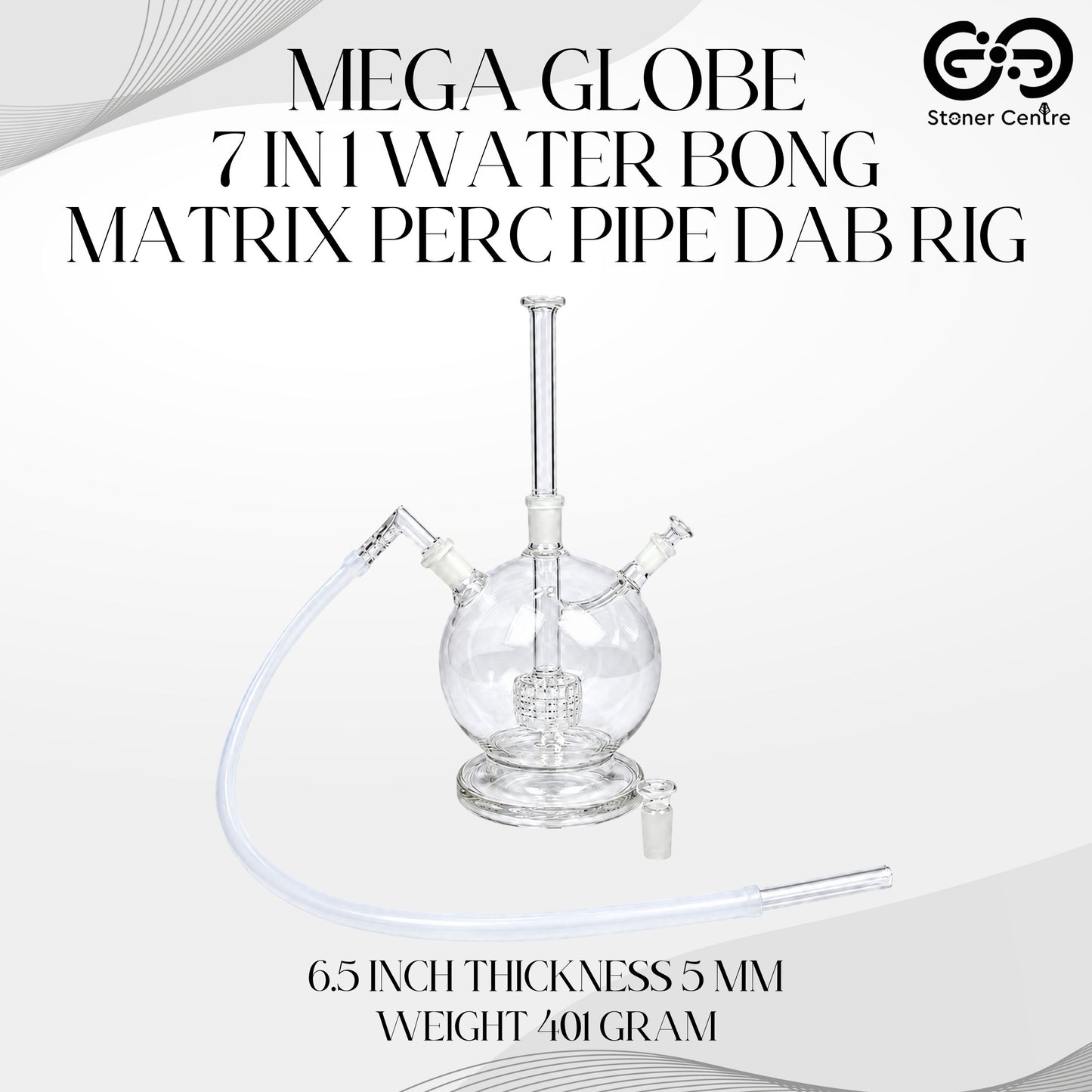 Glass Bong | MEGA GLOBE 7 IN 1 WATER BONG MATRIX PERC PIPE DAB RIG 6.5 INCH