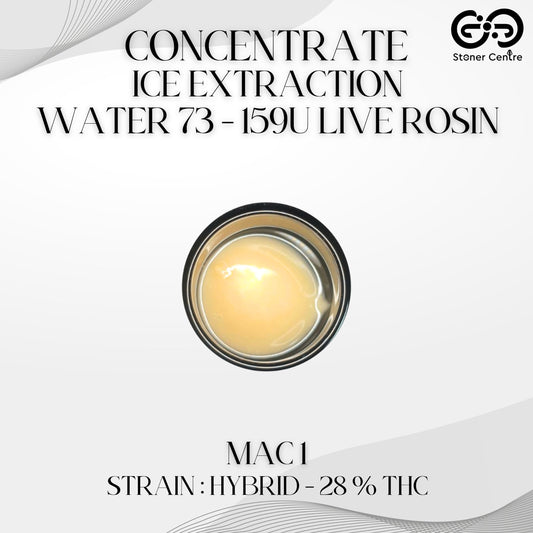 CONCENTRATE - ICE EXTRACTION WATER 73 - 159U LIVE ROSIN | MAC 1