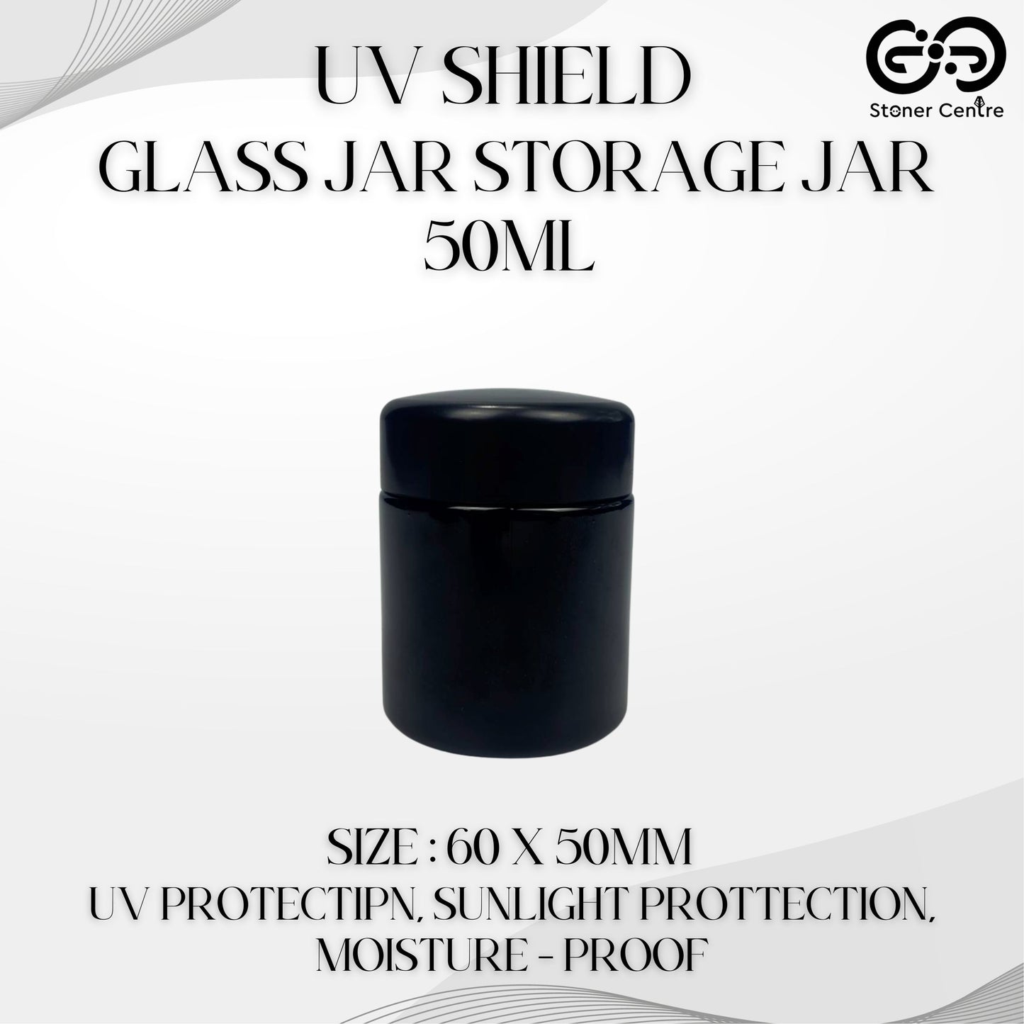 GLASS JAR | UV SHIELD GLASS JAR STORAGE JAR 50ML