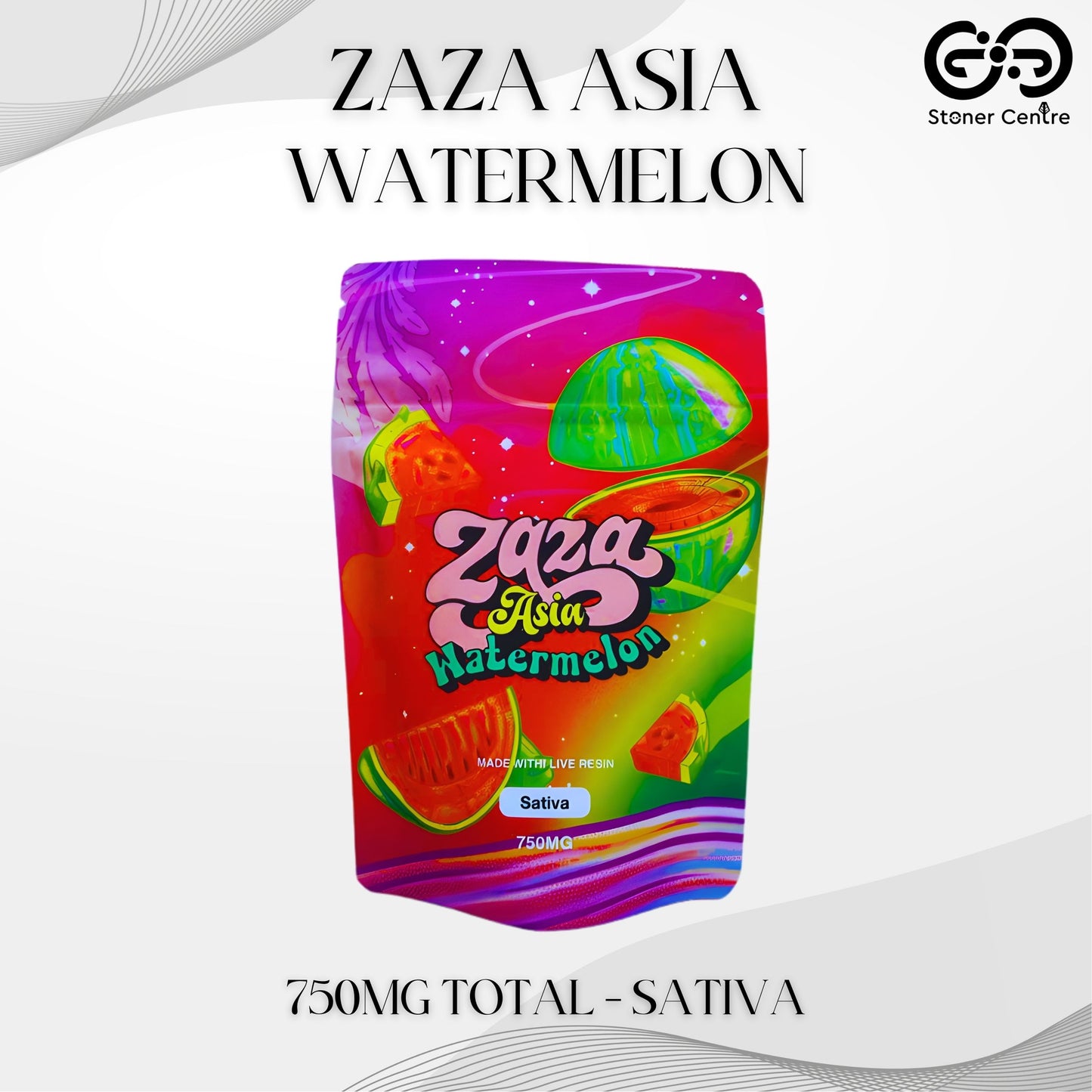 JELLY ZAZA ASIA | WATERMELON 750MG EDIBLES GUMMY INFUSED THC SNACK