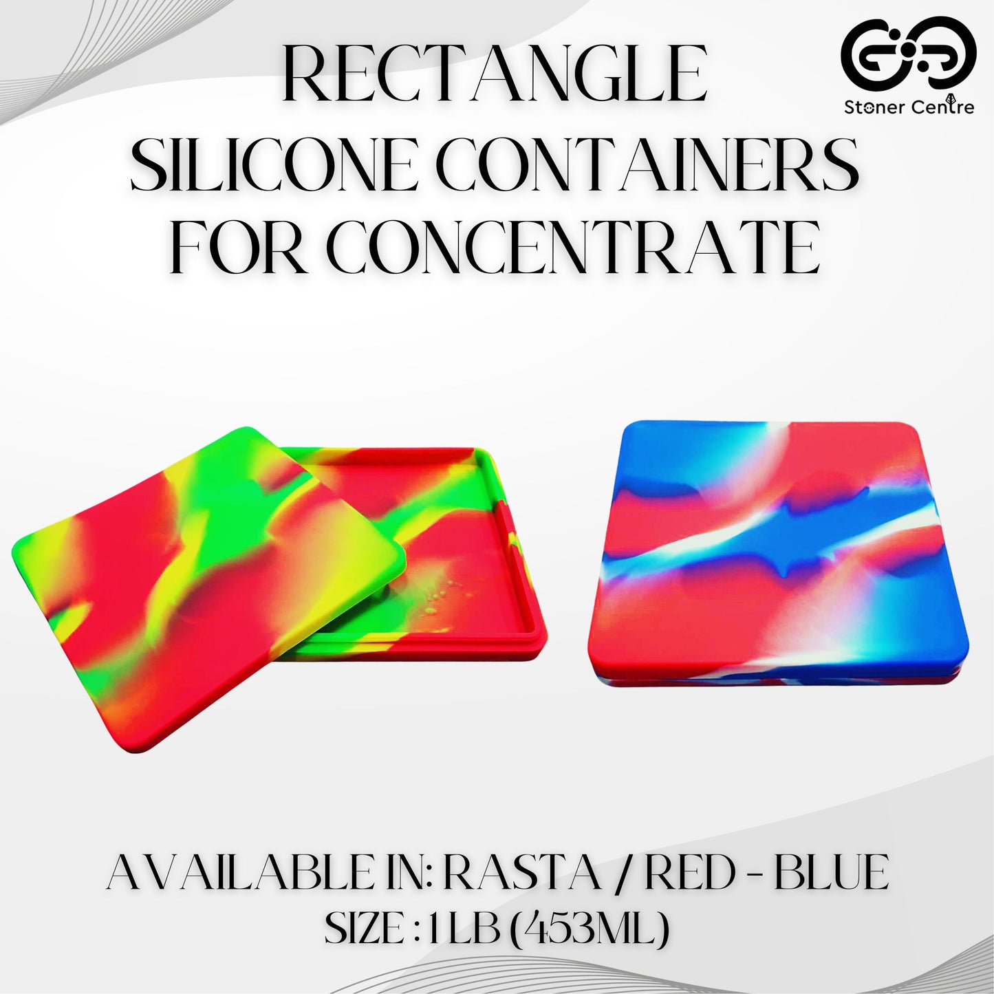 SILICONE | RECTANGLE SILICONE CONTAINERS FOR CONCENTRATE