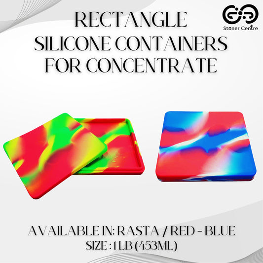 SILICONE | RECTANGLE SILICONE CONTAINERS FOR CONCENTRATE