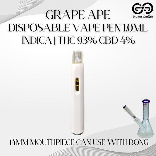 DISPOSABLE VAPE PEN 1.0ML | GRAPE APE : INDICA