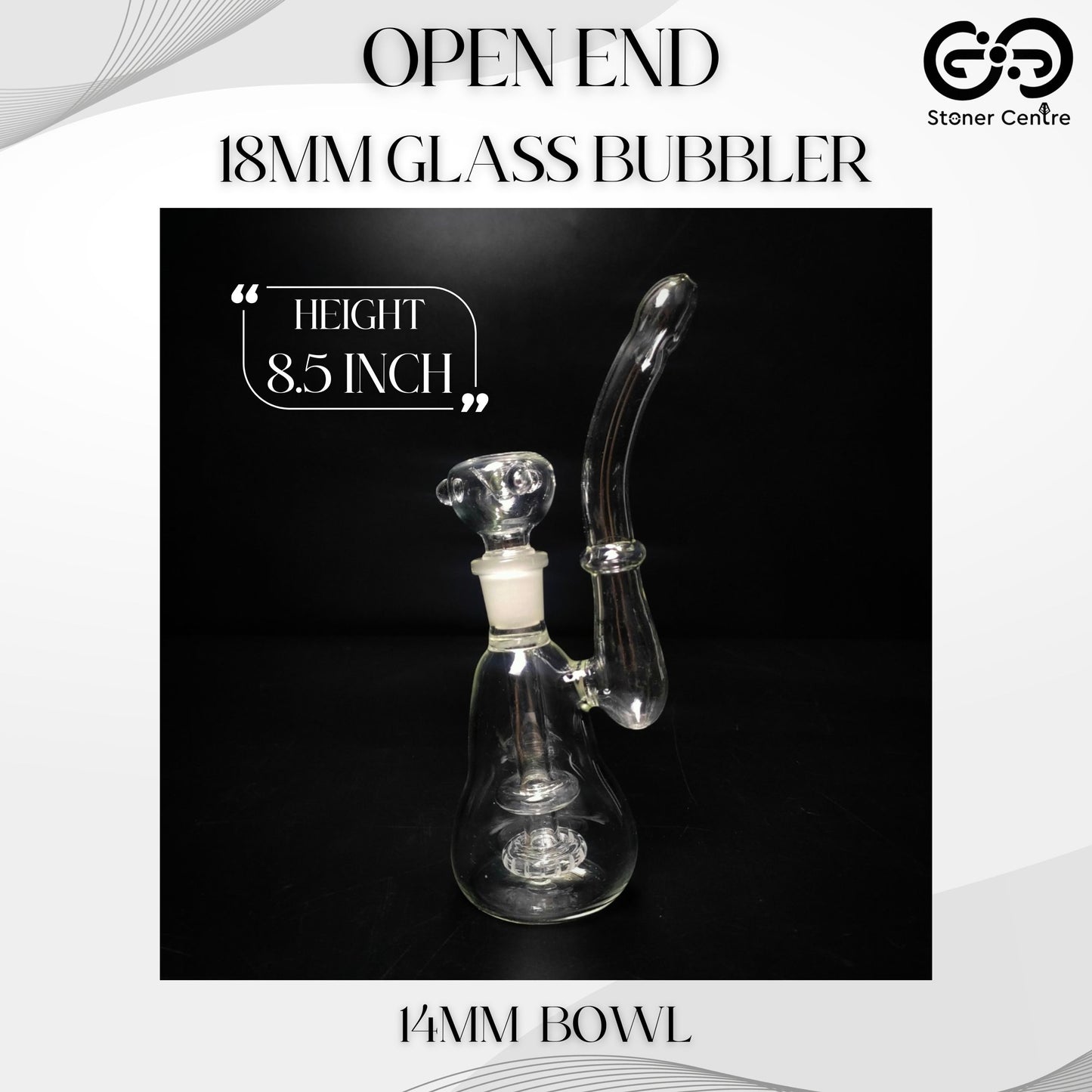 Glass Bong | OPEN END 18 MM GLASS BUBBLER 8.5 INCH
