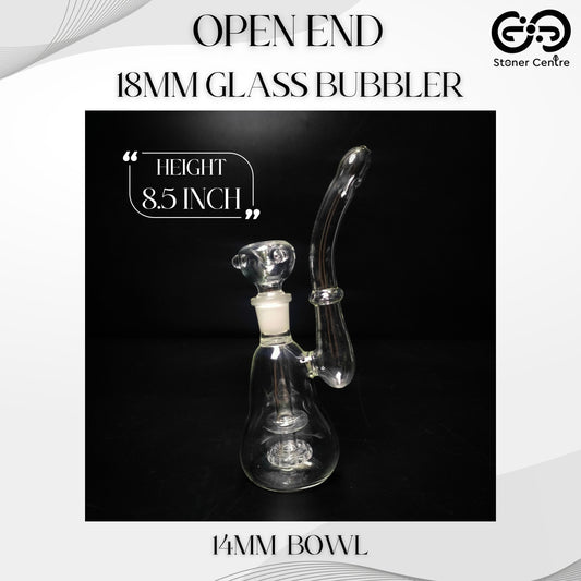 Glass Bong | OPEN END 18 MM GLASS BUBBLER 8.5 INCH