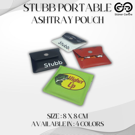 STUBB PORTABLE ASHTRAY POUCH SIZE : 8x8 CM