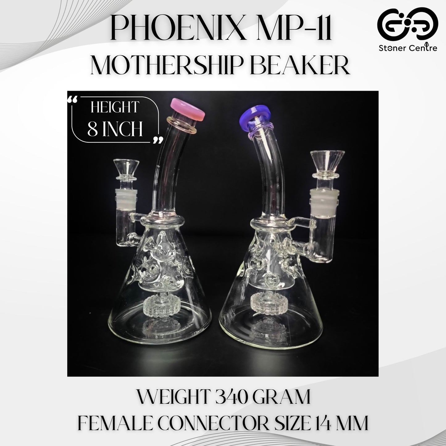 Glass Bong | MP - 11 MOTHERSHIP BEAKER WITH PERC 8 INCH