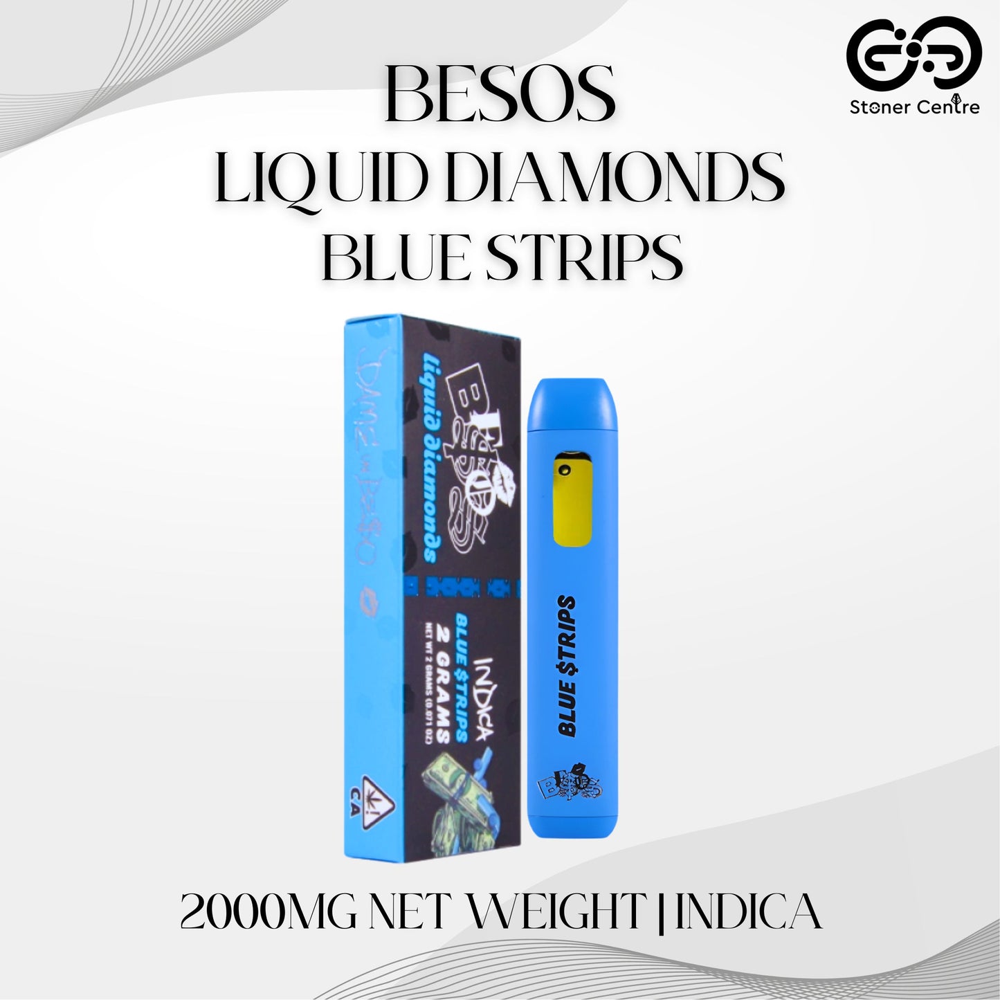 BESOS - LIQUID DIAMONDS 2.0ML | BLUE STRIPS : INDICA