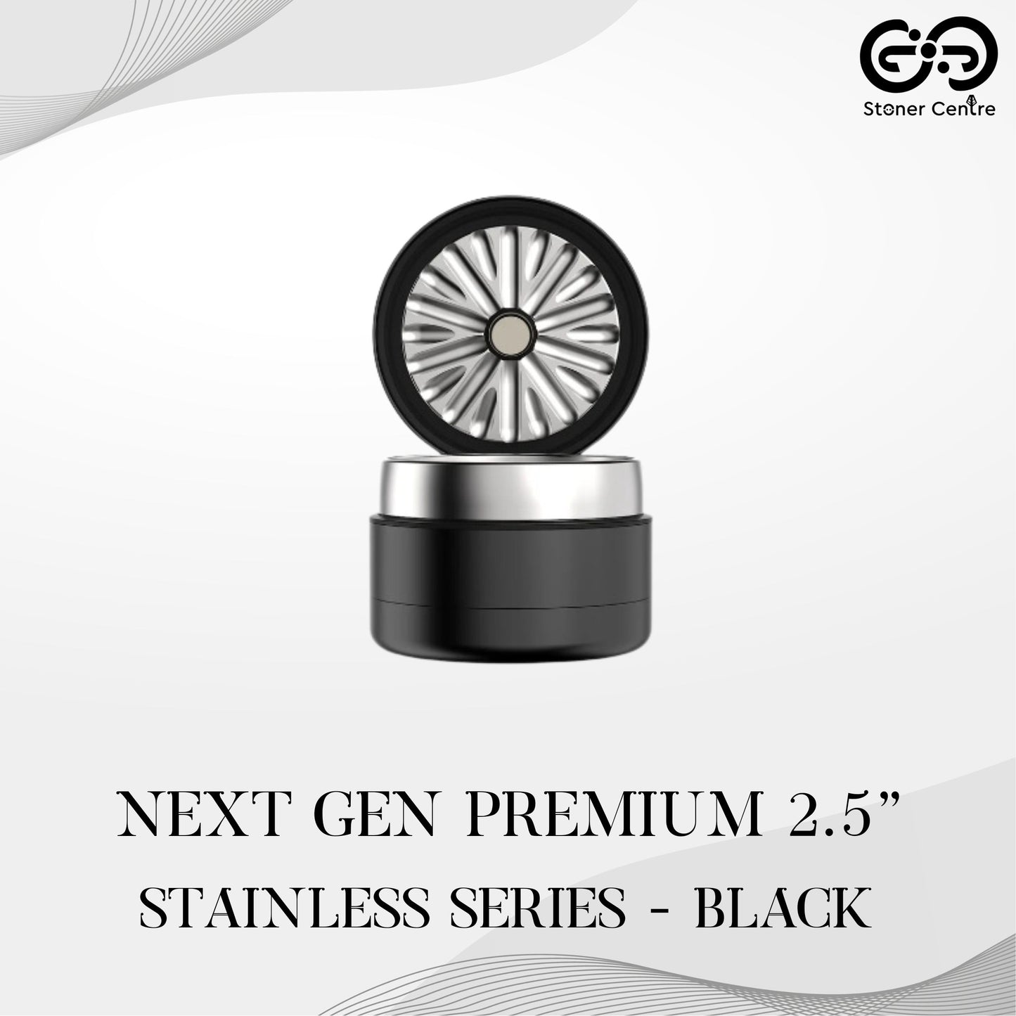 FLOWER MILL | NEXT GEN PREMIUM 2.5" STAINLESS SERIES - BLACK