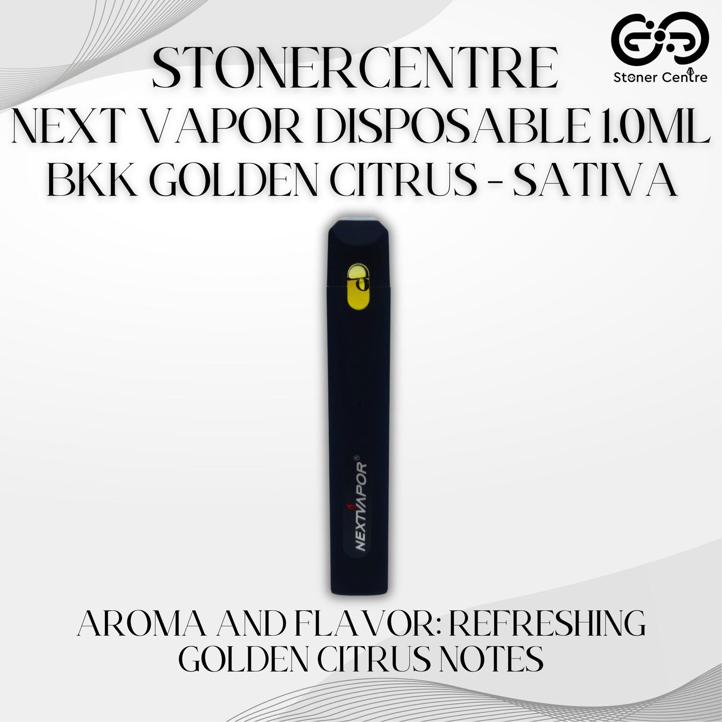 STONERCENTRE | NEXT VAPOR DISPOSABLE 1.0ML | BKK GOLDEN CITRUS - SATIVA