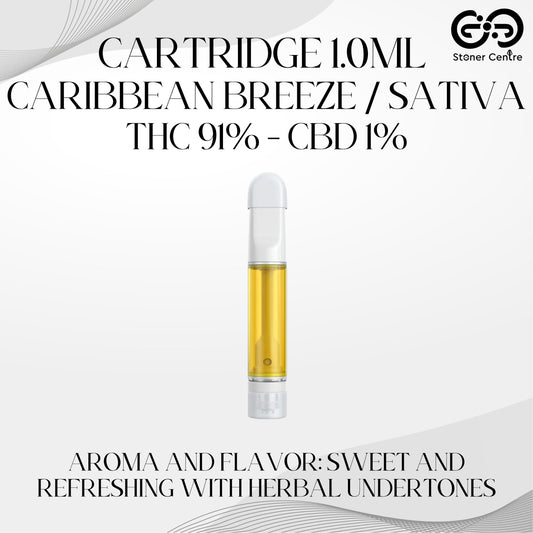 Cartridge 1.0ML | CARIBBEAN BREEZE : SATIVA (เฉพาะหัวคาร์ทไม่รวมแบต)