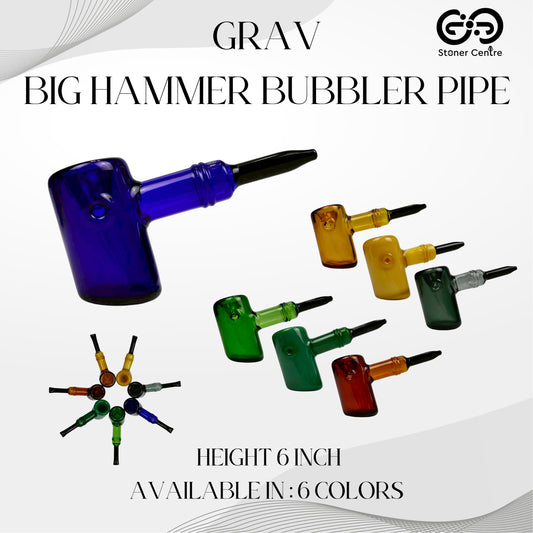 PIPE | GRAV BIG HAMMER BUBBLER PIPE 6 INCH