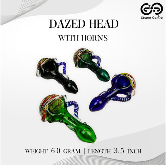 PIPE | DAZED HEAD WITH HORNS 3.5 INCH