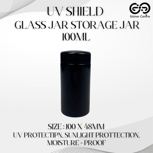 GLASS JAR | UV SHIELD GLASS JAR STORAGE JAR 100ML