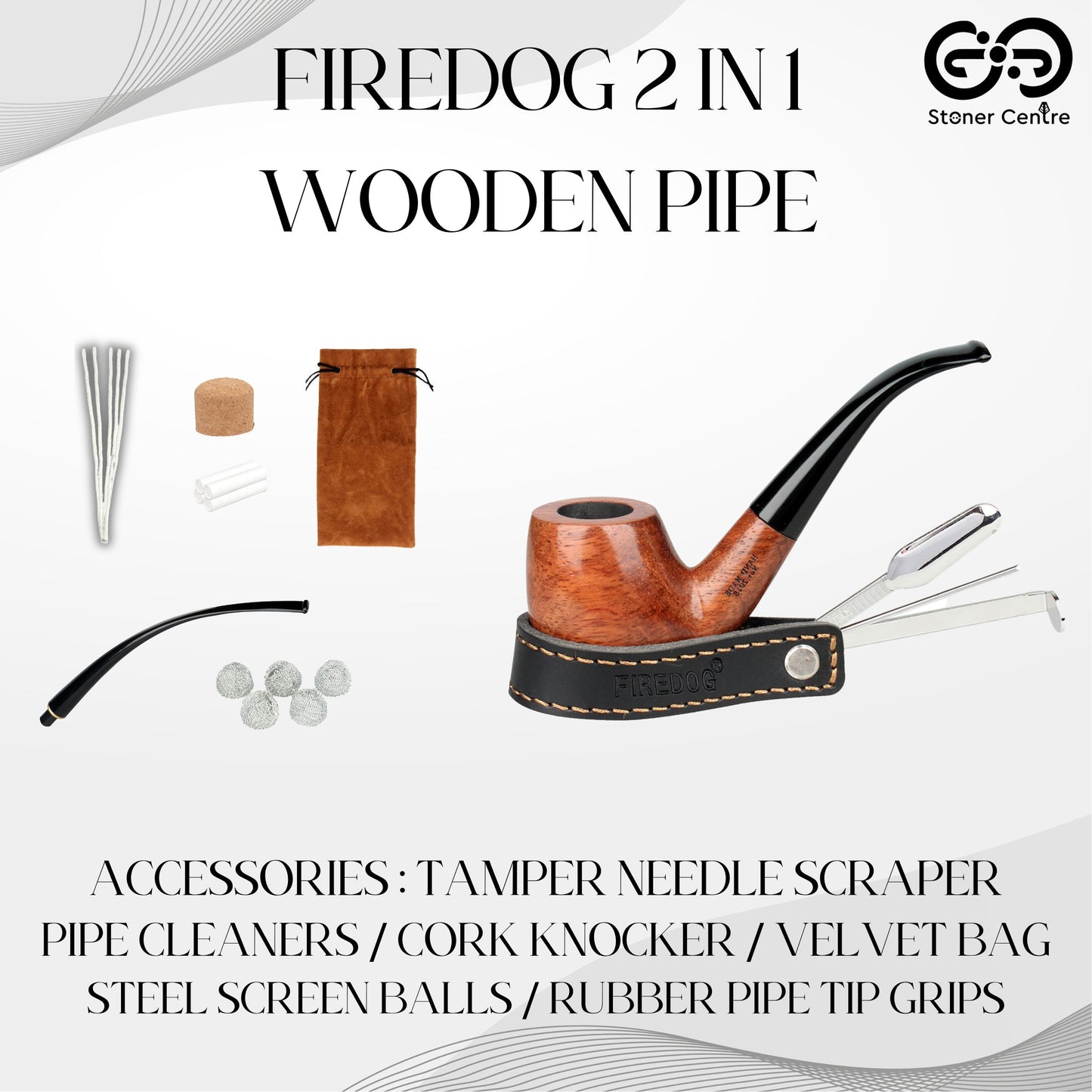 PIPE | FIREDOG - TZ07 2 IN 1 WOODEN PIPE