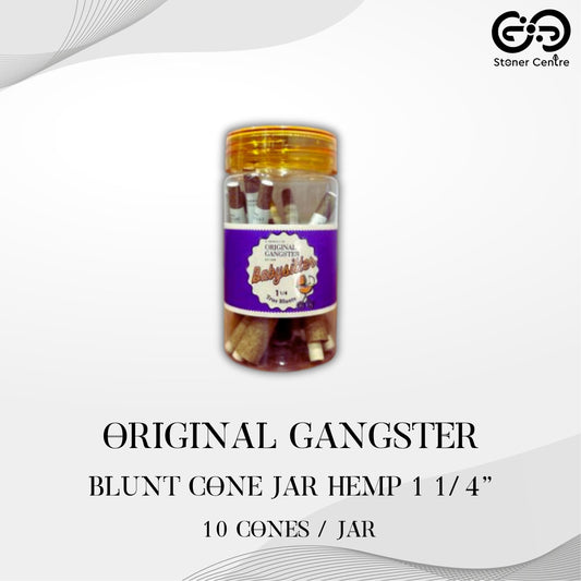 ROLLING PAPER | ORIGINAL GANGSTER BLUNT CONE JAR HEMP 1 1/4"