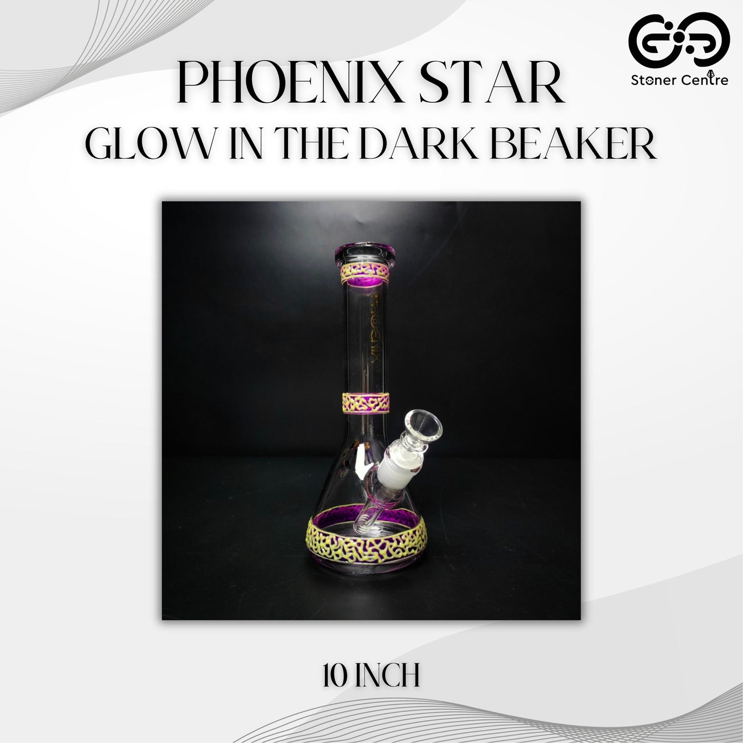 Glass Bong | PHOENIX GLOW IN THE DARK BEAKER 10 INCH