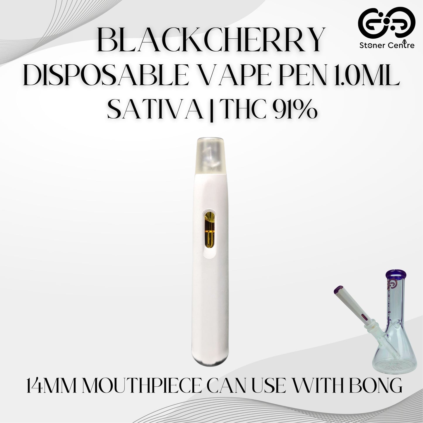 DISPOSABLE VAPE PEN 1.0ML | BLACKCHERRY : SATIVA
