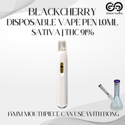 DISPOSABLE VAPE PEN 1.0ML | BLACKCHERRY : SATIVA