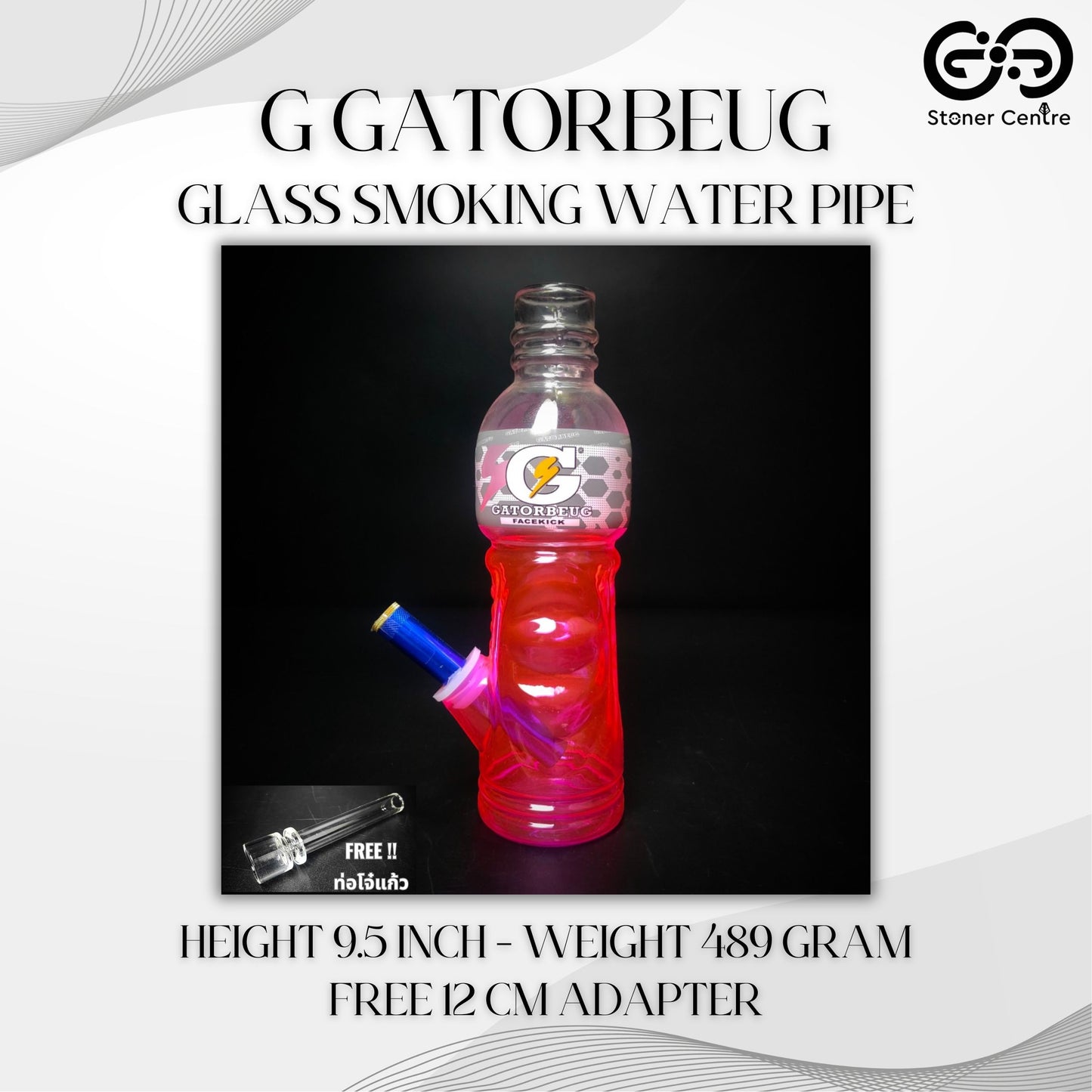 Glass Bong | G - GATORBEUG GLASS SMOKING WATER PIPE 9.5 INCH