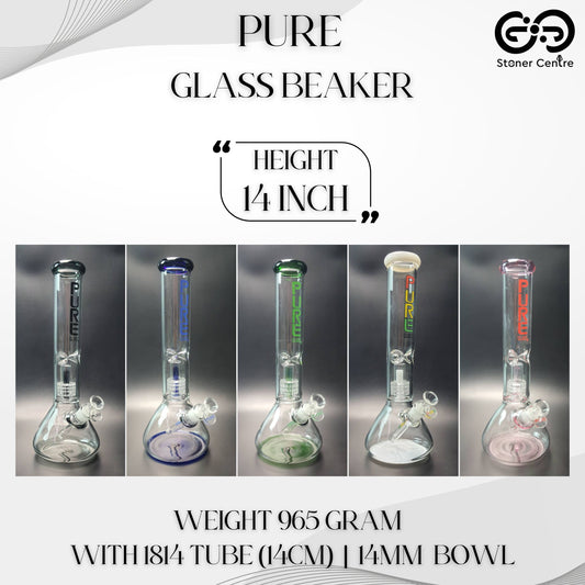 Glass Bong | PURE GLASS BEAKER 14 INCH