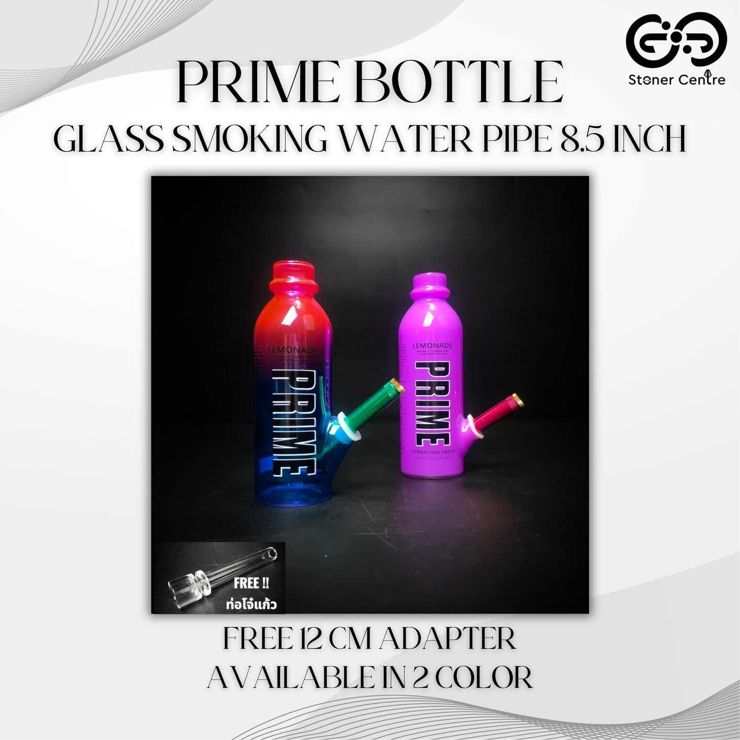 Glass Bong | PRIME BOTTLE GLASS SMOKING WATER PIPE 8.5 INCH