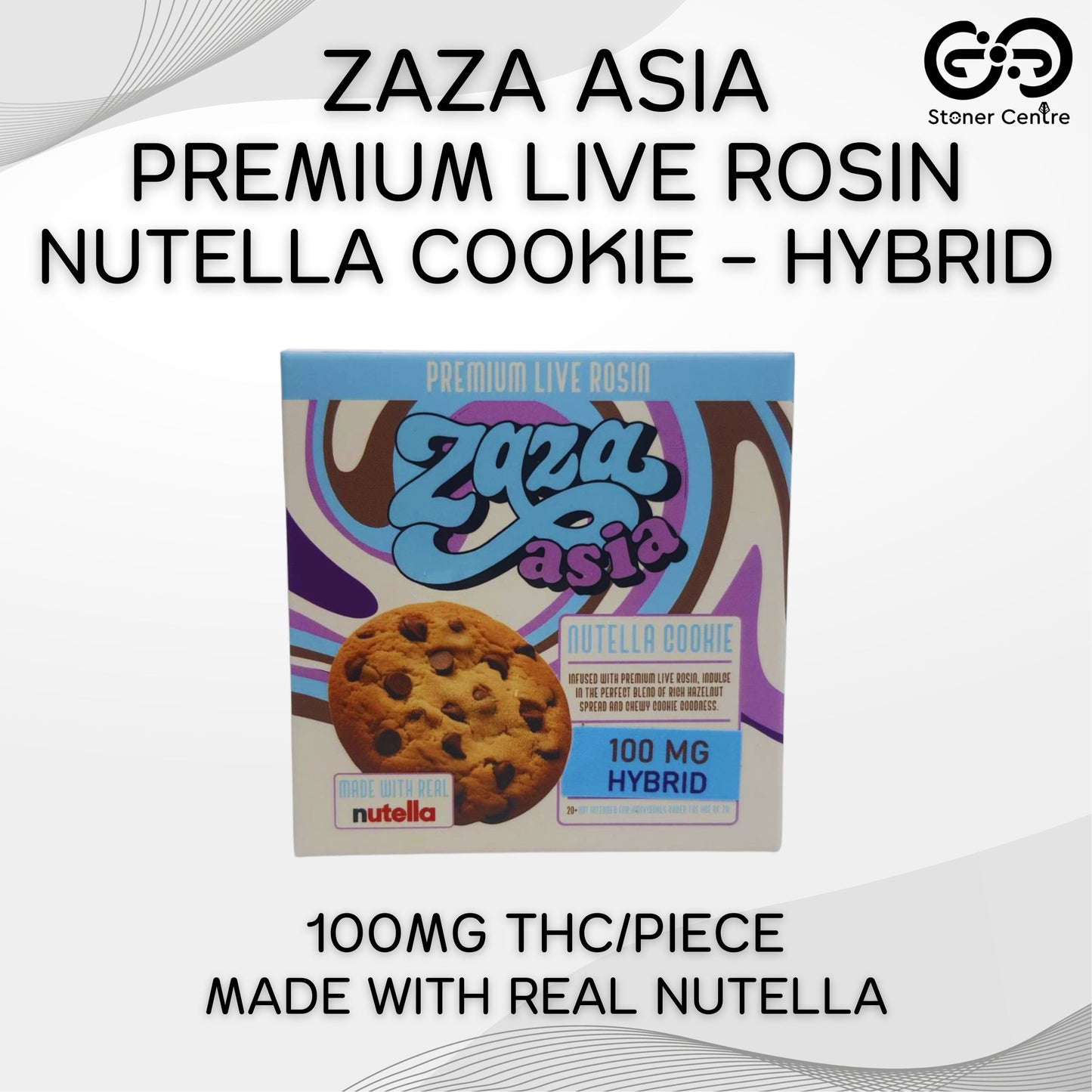 ZAZA ASIA | PREMIUM LIVE ROSIN NUTELLA COOKIE - HYBRID | 100MG THC/PIECE