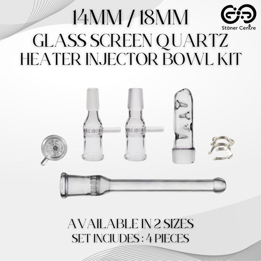 GLASS TUBE | GLASS SCREEN QUARTZ HEATER INJECTOR BOWL KIT