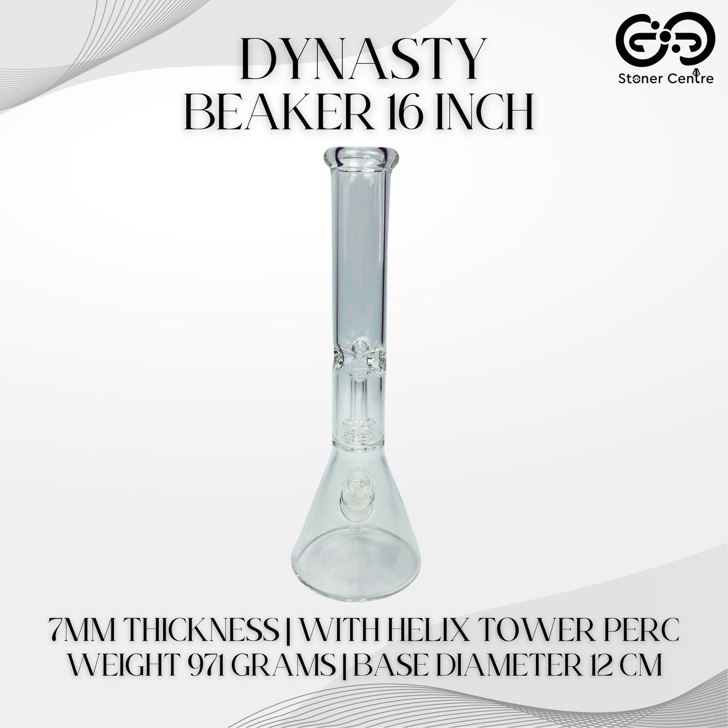 GLASS BONG | DYNASTY BEAKER 16 INCH WITH HELIX TOWER PERC