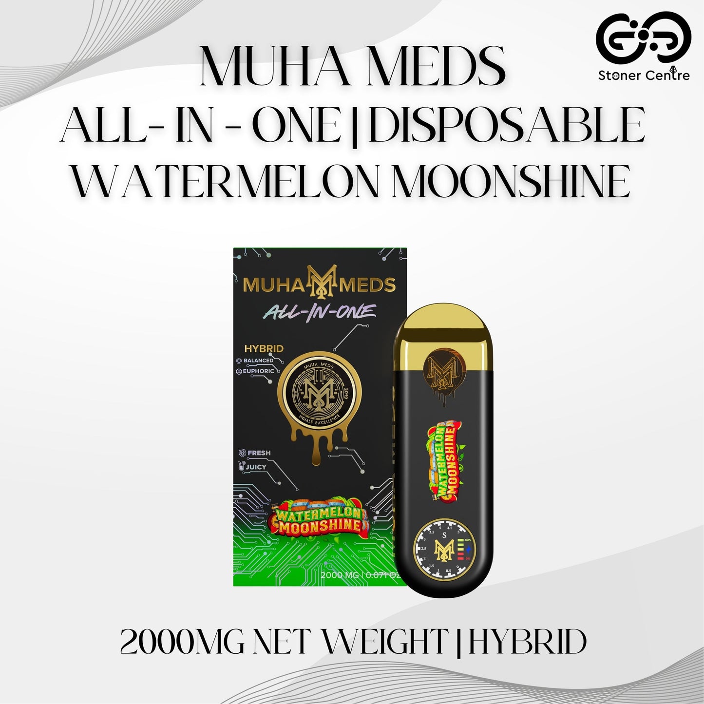 MUHA MEDS ALL - IN - ONE DISPOSABLE 2.0MG | WATERMELON MOONSHINE : HYBRID