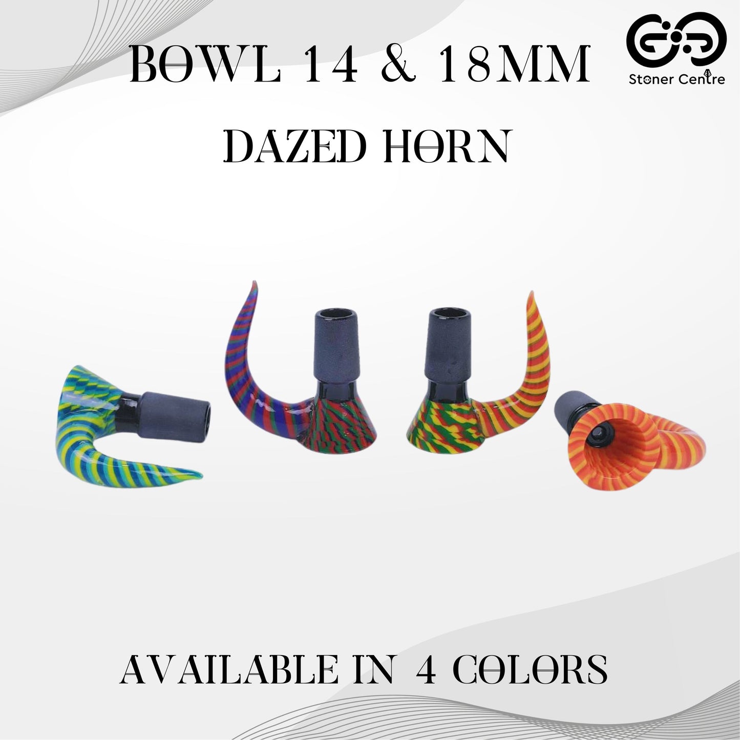 GLASS BOWL | DAZED HORN BOWL 14 &amp; 18MM