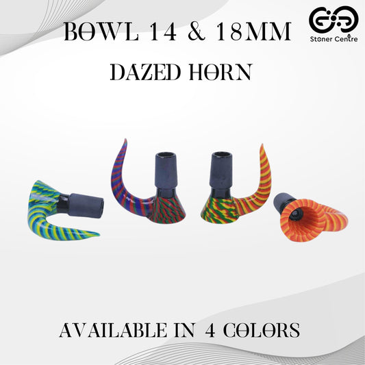 GLASS BOWL | DAZED HORN BOWL 14 &amp; 18MM