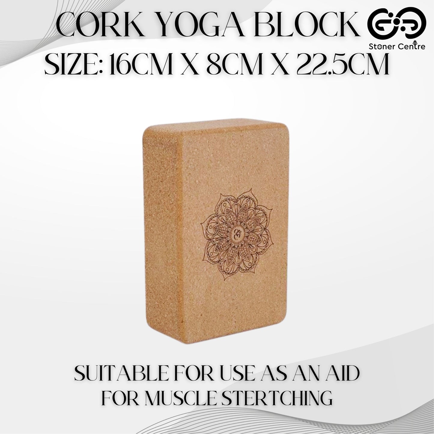 CORK YOGA BLOCK SIZE: 16CM X 8CM X 22.5CM
