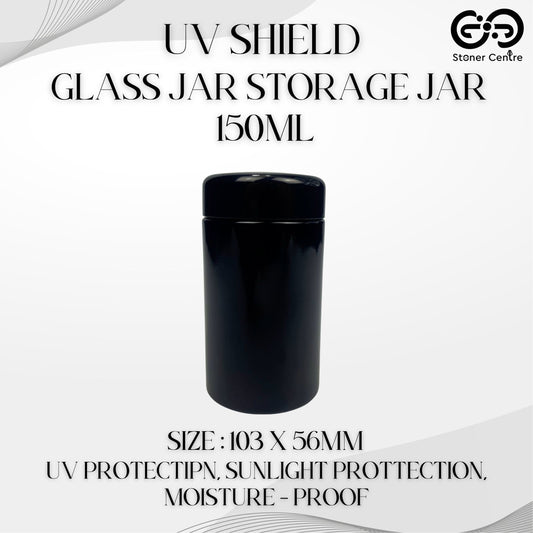 GLASS JAR | UV SHIELD GLASS JAR STORAGE JAR 150ML