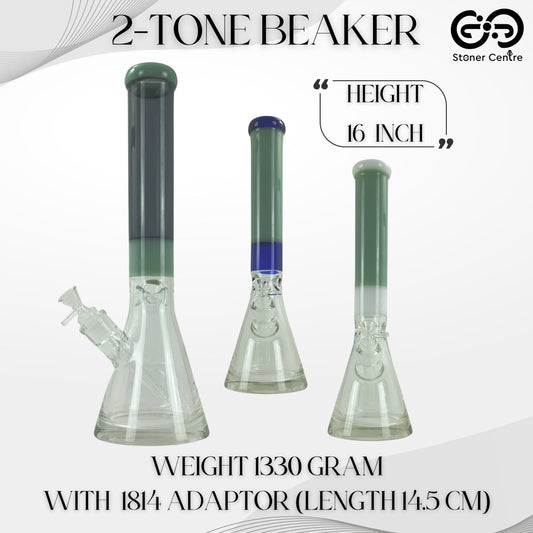 Glass Bong | NO LOGO 2-TONE BEAKER 16 INCH