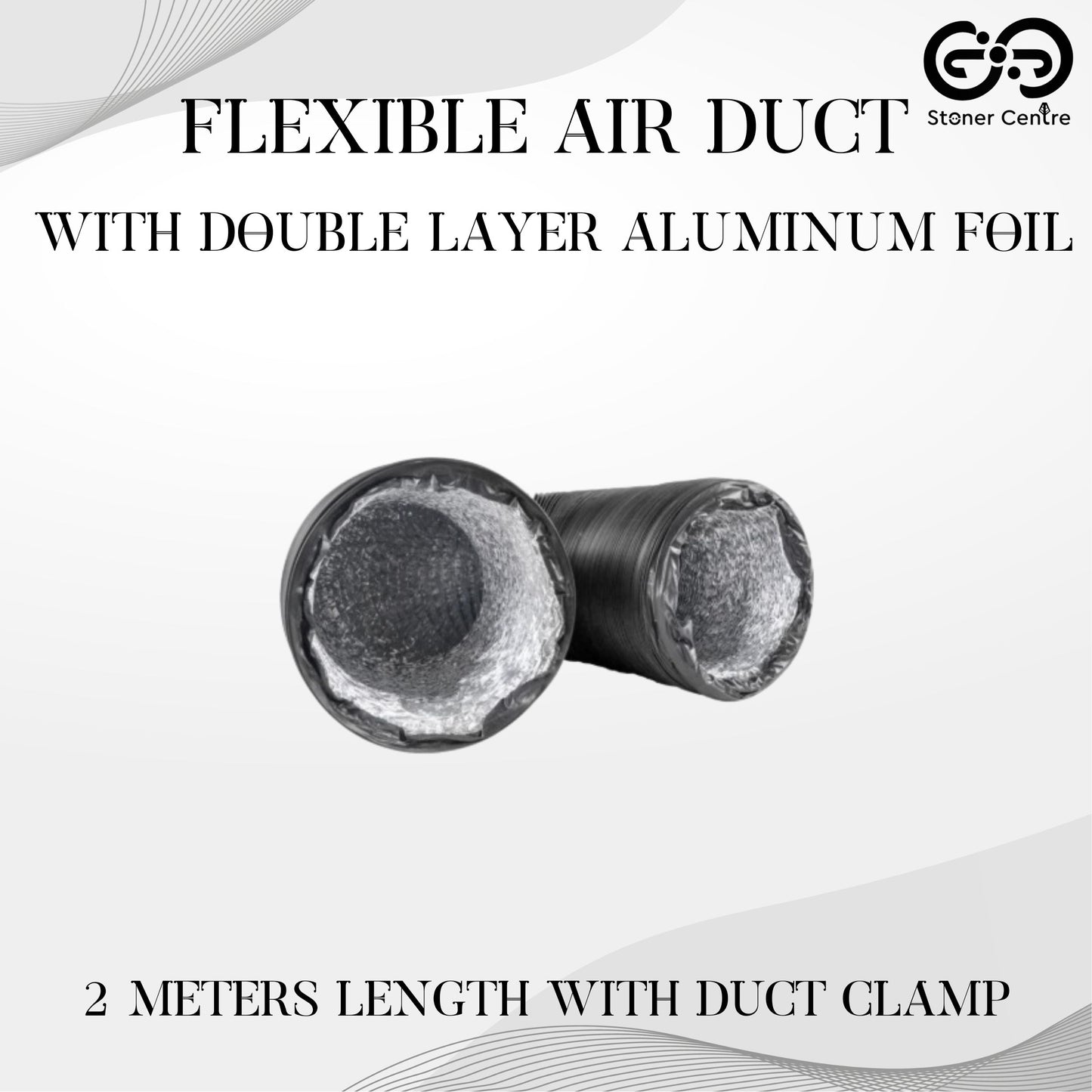 GROWING TOOLS | FLEXIBLE AIR DUCT WITH DOUBLE LAYER ALUMINIUM FOIL