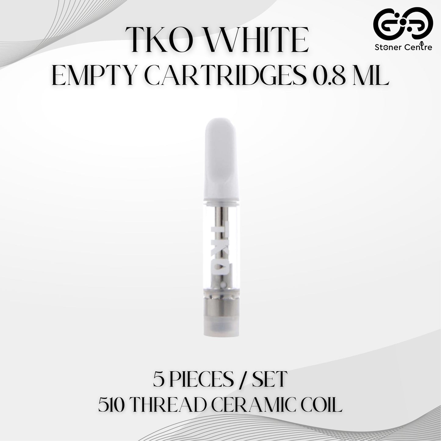 EMPTY CARTRIDGE | TKO WHITE 0.8ML (5 PIECES / SET)